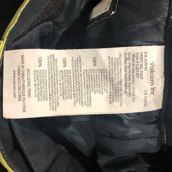 Volcom Tweet Insulated Girls Snowboard Pants - Picture 15 of 15
